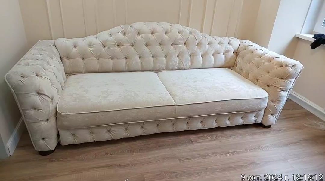 Замена обивки дивана на дому. Чеховская